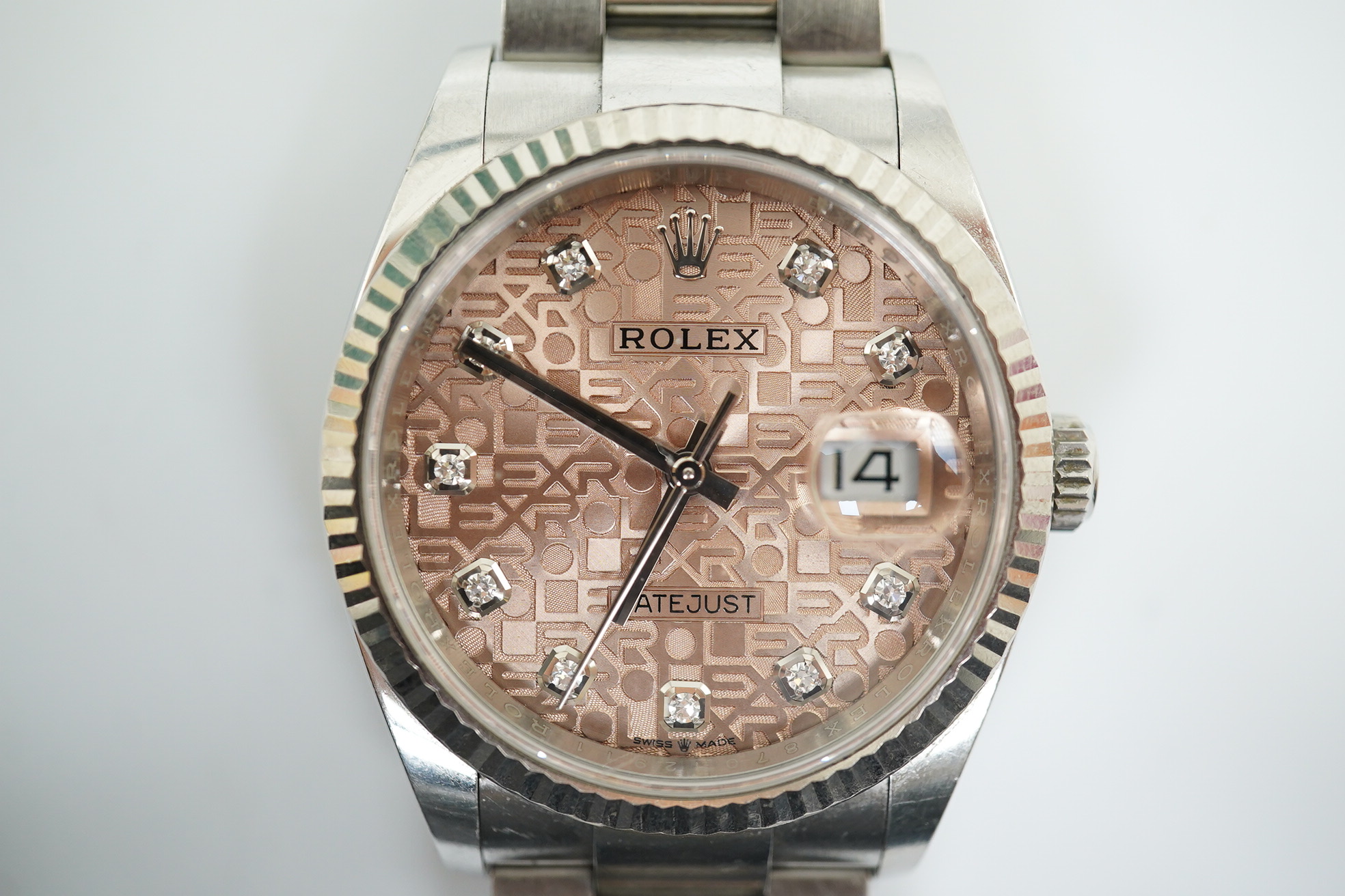 A gentleman's recent stainless steel Rolex Datejust 36 